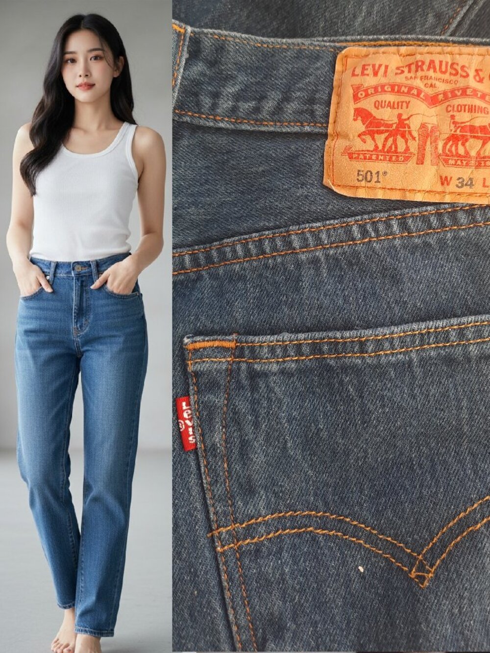 Y2K Levi's 501 jeans - 34x36